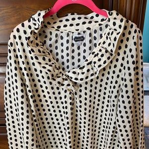 Mud pie Ruffle Neck Tunic Top Large